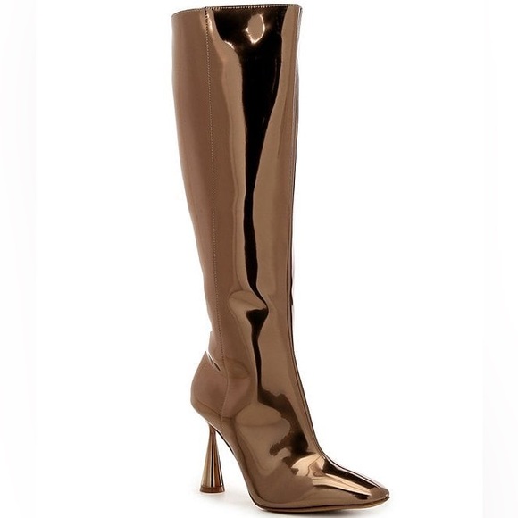 Gianni Bini Mirror Metallic Knee-High Boots 
Gold - Picture 1 of 7